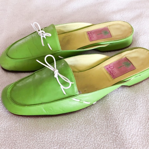 Lilly Pulitzer Shoes - Lilly Pulitzer Green Mule Loafer